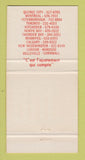 Matchbook Cover - Collins Safety Shoes Kitchener ON 30 Strike