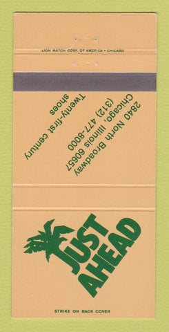 Matchbook Cover - Just Ahead Shoes Chicago IL 30 Strike