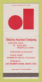 Matchbook Cover - Rotary Machine Company St Louis MO Andover MA 30 Strike