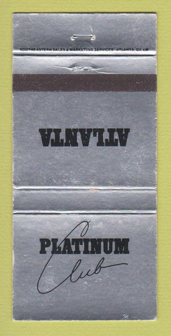 Matchbook Cover - Platinum Club Atlanta GA WEAR 30 Strike