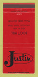 Matchbook Cover - Justin Cowboy Boots Boot Hill Amarillo TX 30 Strike