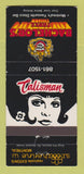 Matchbook Cover - Bachelor's Three Talisman Montreal QC 30 Strike
