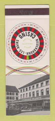Matchbook Cover - Niderbronn Les Bains Casino France SAMPLE