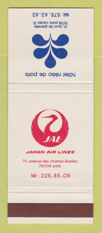 Matchbook Cover - Hotel Nikko Paris Francis Japan Airlines