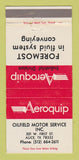 Matchbook Cover - Aeroquip Oilfield Motor Service Alice TX WEAR 30 Strike