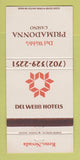 Matchbook Cover - Del Webb's Primadonna Casino Reno NV 30 Strike