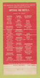 Matchbook Cover - Imperial 400 Motels Rapid City SD 30 Strike