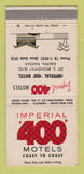 Matchbook Cover - Imperial 400 Motels Salina KS 30 Strike