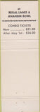 Matchbook Cover - Bowling Tournament Anaheim CA