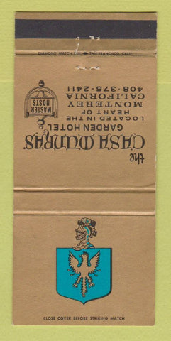 Matchbook Cover - Casa Mundras Garden Hotel Monterey CA WEAR 30 Strike