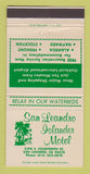Matchbook Cover - San Leandro Islander Motel San Leandro CA 30 Strike