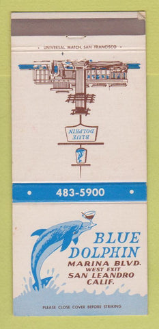 Matchbook Cover - Blue Dolphin Restaurant San Leandro CA 30 Strike