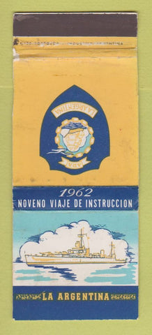 Matchbook Cover - 1962 Noveno Viaje De Instruccion Argentina WORN