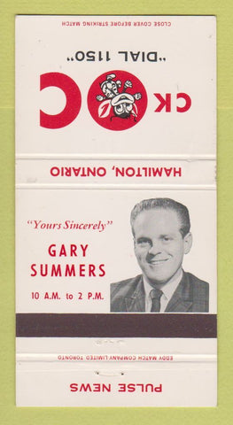 Matchbook Cover - CKOC Radio Hamilton ON Gary Summers 30 Strike