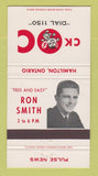 Matchbook Cover - CKOC Radio Hamilton ON Ron Smith 30 Strike