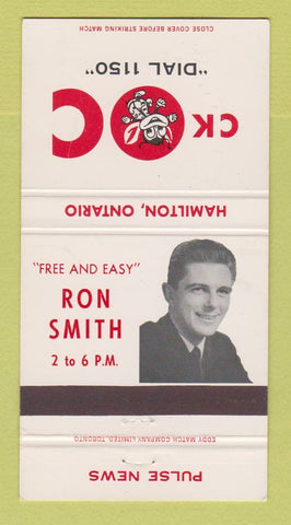 Matchbook Cover - CKOC Radio Hamilton ON Ron Smith 30 Strike