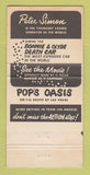 Matchbook Cover - Pop's Oasis Motel Casino Jean NV 30 Strike