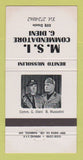 Matchbook Cover - MSI Commendatore G Dieni Benito Mussolini QC 30 Strike