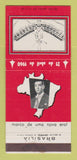 Matchbook Cover - Juscelino Kubitschek President of Brazil 1960 WEAR 30 Strike