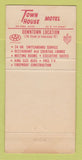 Matchbook Cover - Town House Restaurant Motel Zanesville OH 30 Strike