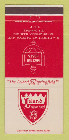 Matchbook Cover - Leland Motor Hotel Springfield IL 30 Strike