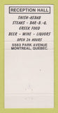 Matchbook Cover - Greek Avenue Restaurant Montreal QC 30 Strike