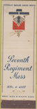 Matchbook Cover - 7th Regiment Mess Military WEAR