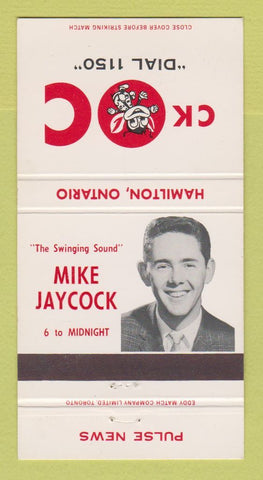 Matchbook Cover - CKOC Radio Hamilton ON Mike Jaycock 30 Strike