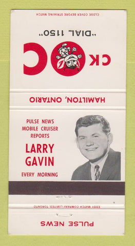 Matchbook Cover - CKOC Radio Hamilton ON Larry Gavin 30 Strike
