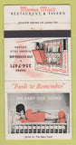 Matchbook Cover - Mama Mia's Restaurant Niagara Falls ON girlie 30 Strike