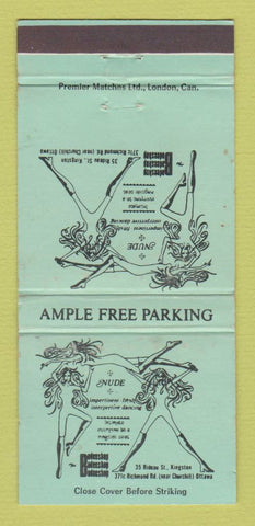 Matchbook Cover Bodee Shop? Strip Club Kingston Ottawaa ON girlie WEAR 30 Strike