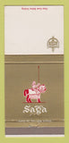 Matchbook Cover - Master Hosts Saga Motor Hotels Anaheim Pasadena CA 30 Strike