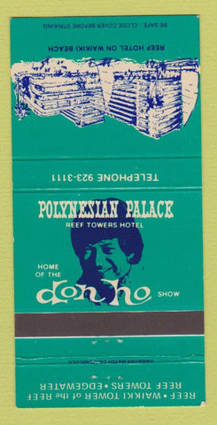 Matchbook Cover - Reef Hotel Waikiki Hawaii Don Ho Show 30 Strike