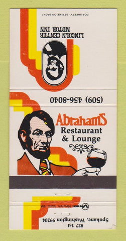 Matchbook Cover - Lincoln Center Motor Inn Abraham's Spokane WA 30 Strike