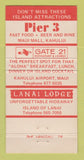 Matchbook Cover - The Landing Anchor Cove Restaurant Maui Hawaii 30 Strike