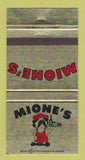 Matchbook Cover - Mione's Palo Alto Tustin Long Beach Colton CA 30 Strike