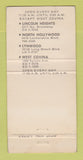 Matchbook Cover - Ernies Taco House Mexican Food Hollywood Lynwood CA 30 Strike