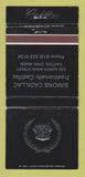 Matchbook Cover - Simons Cadillac Dayton OH WEAR 30 Strike