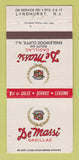 Matchbook Cover - DeMassi Cadillac Englewood Cliffs NJ Lyndhurst 30 Strike