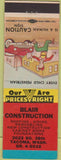 Matchbook Cover - Blair Construction Tacoma WA building