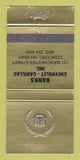 Matchbook Cover - Banks Chevrolet Cadillac Concord NH 30 Strike