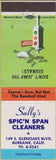 Matchbook Cover - Sally's Spic N Span Cleaners Burbank CA
