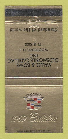 Matchbook Cover - Vallee Bowen Oldsmobile Cadillac Woodbury NJ 30 Strike