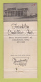 Matchbook Cover - Franklin Cadillac Cincinnati OH WEAR 30 Strike