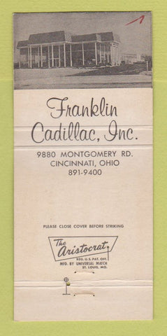 Matchbook Cover - Franklin Cadillac Cincinnati OH WEAR 30 Strike
