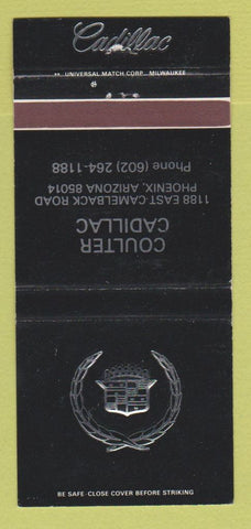 Matchbook Cover - Coulter Cadillac Phoenix AZ WEAR 30 Strike