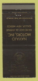 Matchbook Cover - Navajo Motors Cadillac Gallup NM 30 Strike