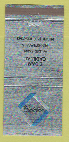 Matchbook Cover - Eidam Cadillac Wilkes Barre PA 30 Strike