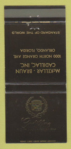 Matchbook Cover - McKellar Braun Cadillac Orlando FL 30 Strike