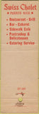 Matchbook Cover - Swiss Chalet Puerto Rico